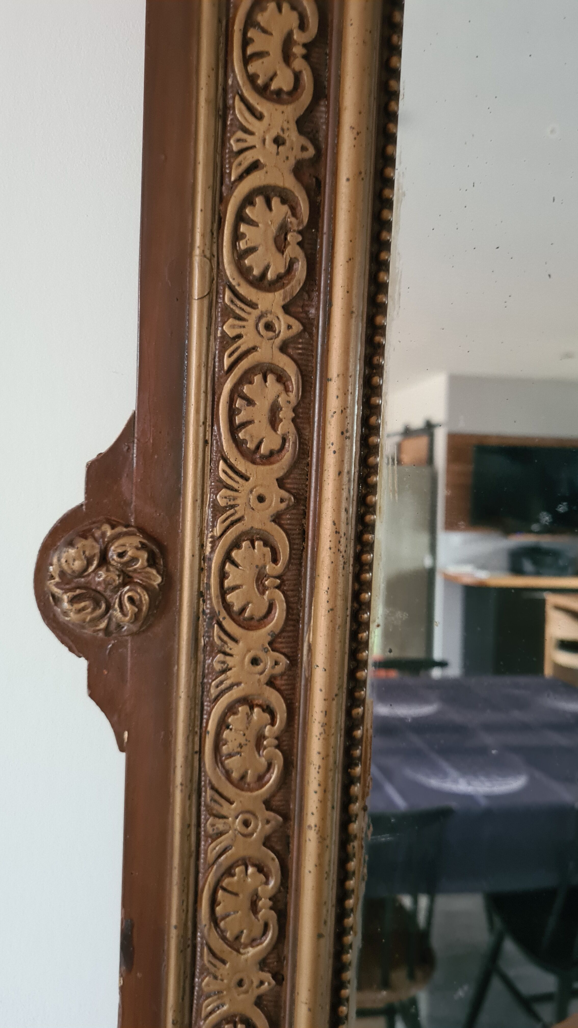 Mirror XIXth in wood 113 x 78 cm