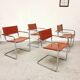 Vintage bauhaus leather and chrome chair