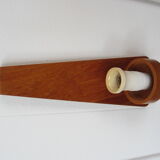 Scandinavian teak and glass wall lamp