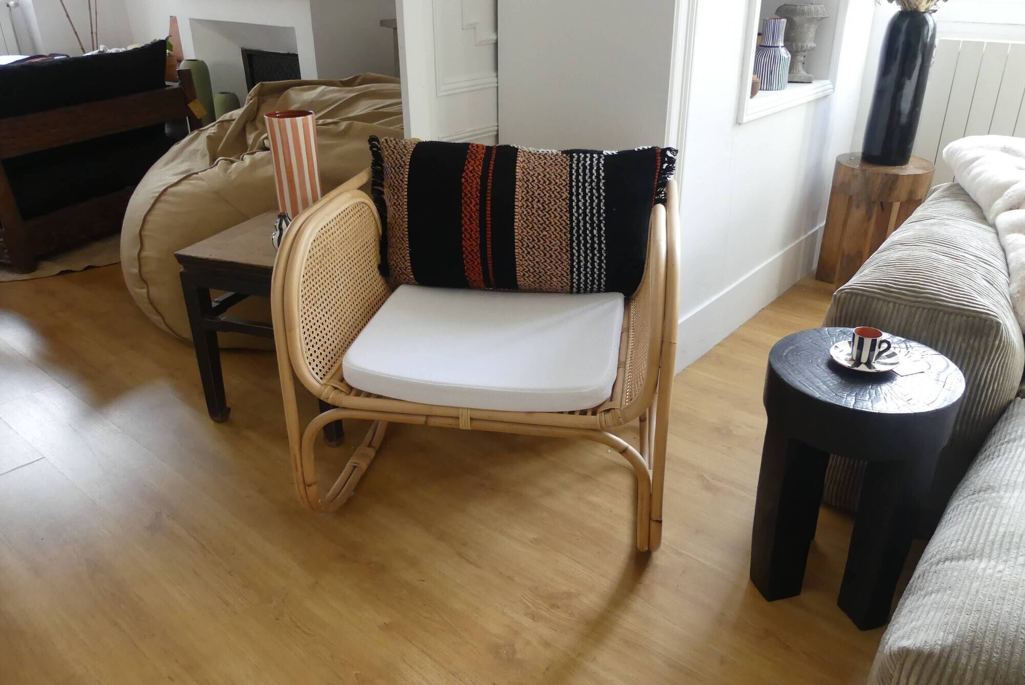 Relax armchair in rattan and canning of balî