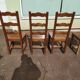 Set of 6 solid oak wood chairs - ferme compagne montage