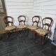 4 Louis Philippe style chairs from the 19th century in cherry wood.