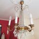 6-light hot air balloon chandelier with crystal pendants, late 19th century