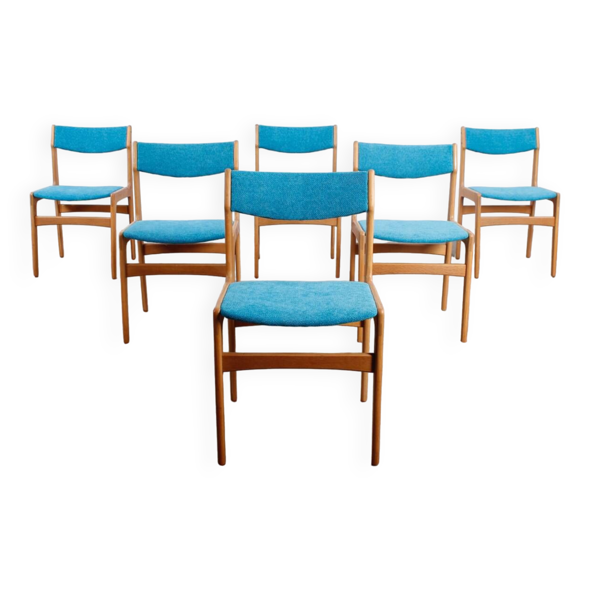 Vintage 6er Set Stühle Erik Buch Danish Mid Century 50er 60er