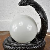 Vintage cobra lamp in black resin