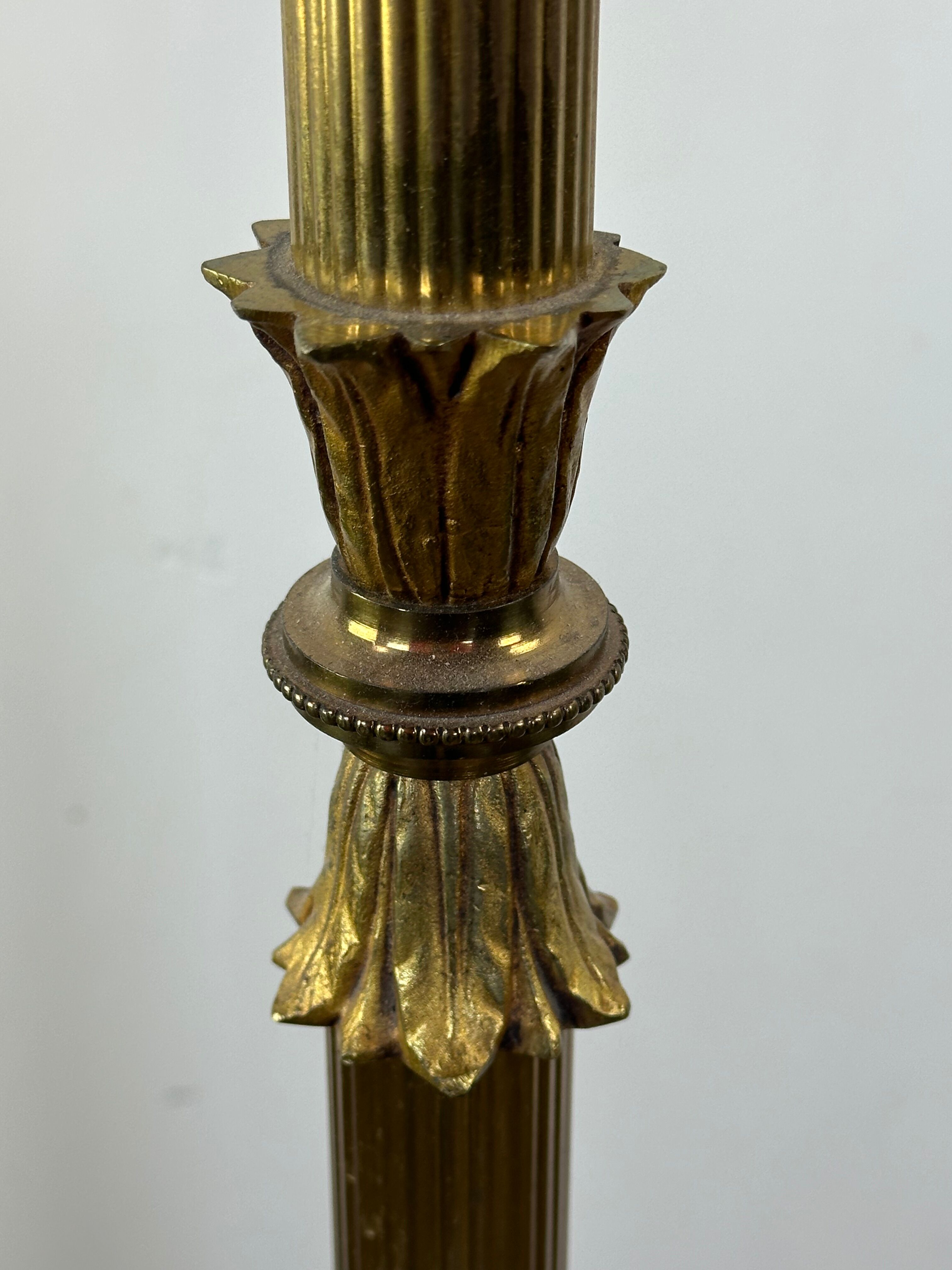 Halogen Floor Lamp GAULT Golden Brass Vintage 80s