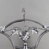 Important Double-Headed Lamp, Wrought Iron by Schneider, France, c. 1920