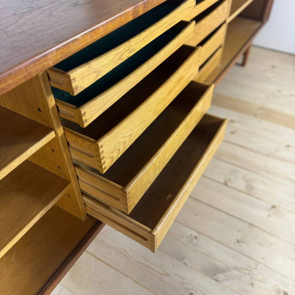 Teak sideboard by Bernhard Pedersen & Søn, Denmark, 1960s.