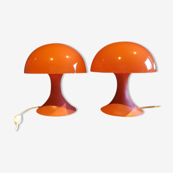 Paire de lampes champignons