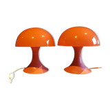 Pair of mushroom lamps