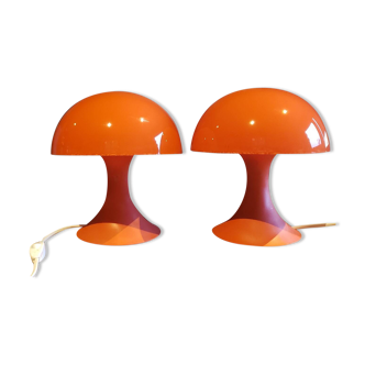 Pair of mushroom lamps