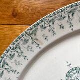 Opaque "Sagittaires" ironstone oval dish from Gien