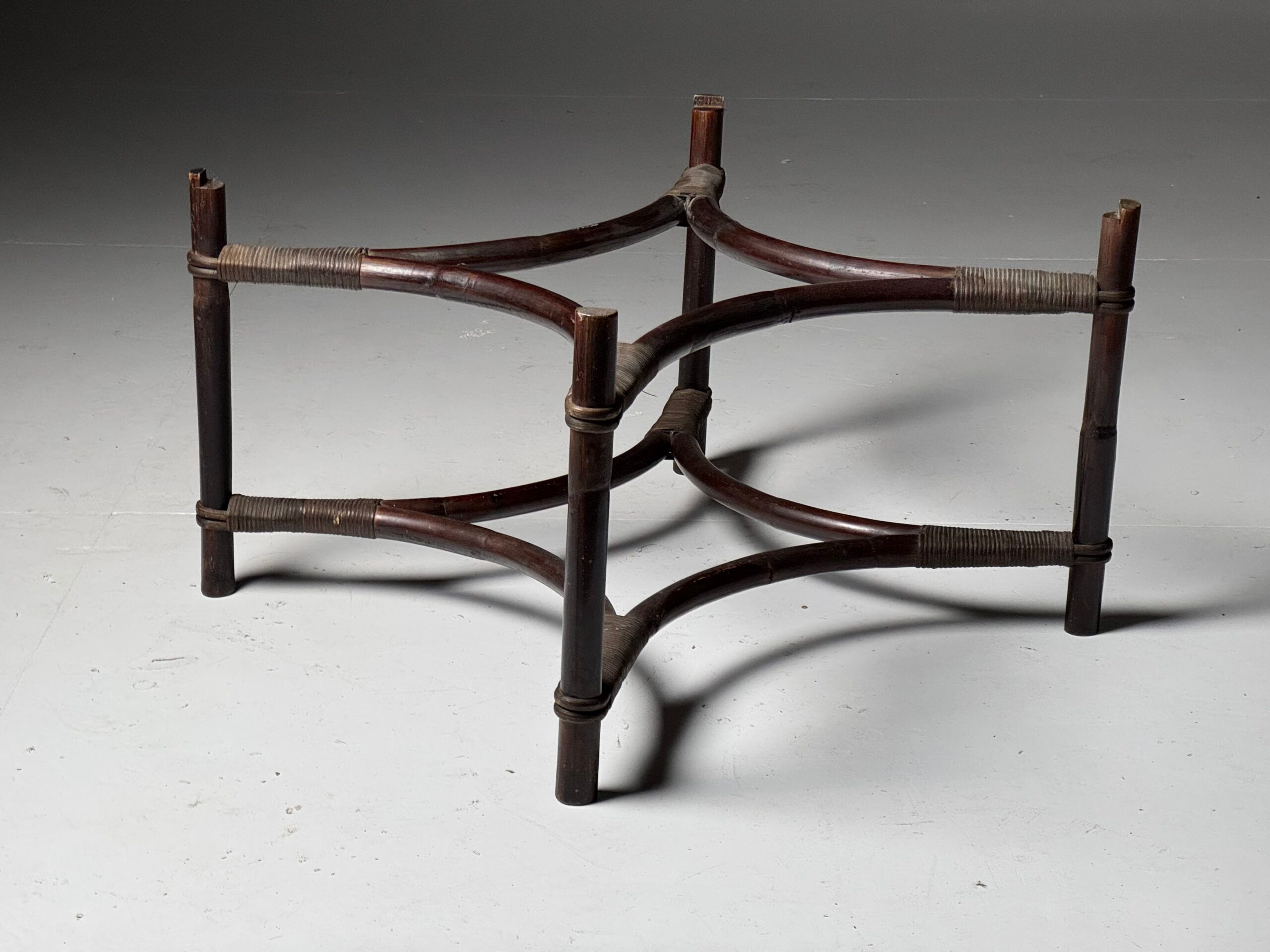 Rattan coffee table vintage