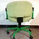 Steelcase green office armchair with 5-star design base, vintage 1970