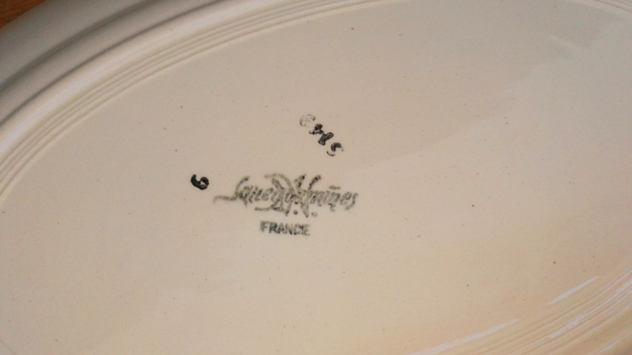 Assiette de service Sarreguemines