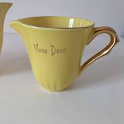 Set of three Salins Clair de Lune Panama vintage jugs.