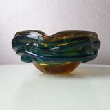 Cendrier design vintage en verre Mdina