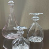 Trio of Art Deco soliflores in blown glass