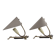 Pair of vintage brass wall or table lamps from the 1950s.