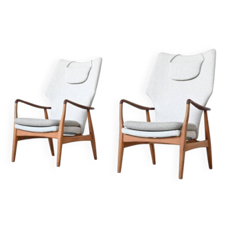 A. Madsen and H. Schubell “Kirsten” lounge chairs Bovenkamp Netherlands 1960