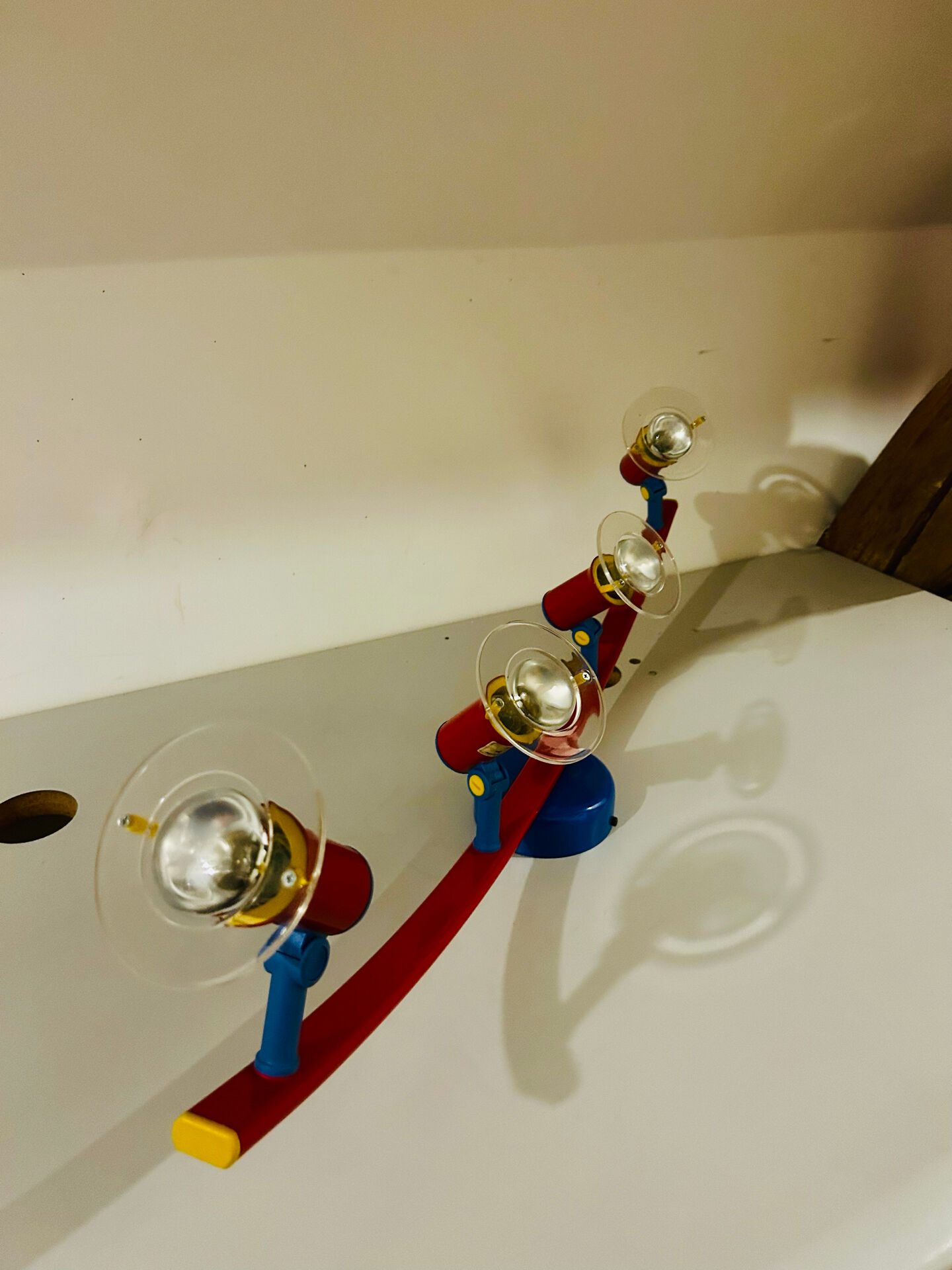 Ceiling light 4 Spots Shiny Vintage Germany 1980s
