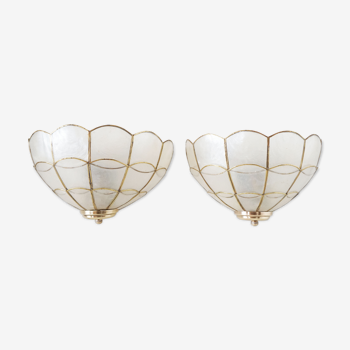 Pair of mother-of-pearl Wall light