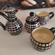 Vallauris coffee service FASE hand-decorated – 1950s ceramics