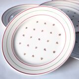 Set of 6 luneville porcelain plates