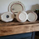 Set of 4 vintage earthenware pieces for bathroom