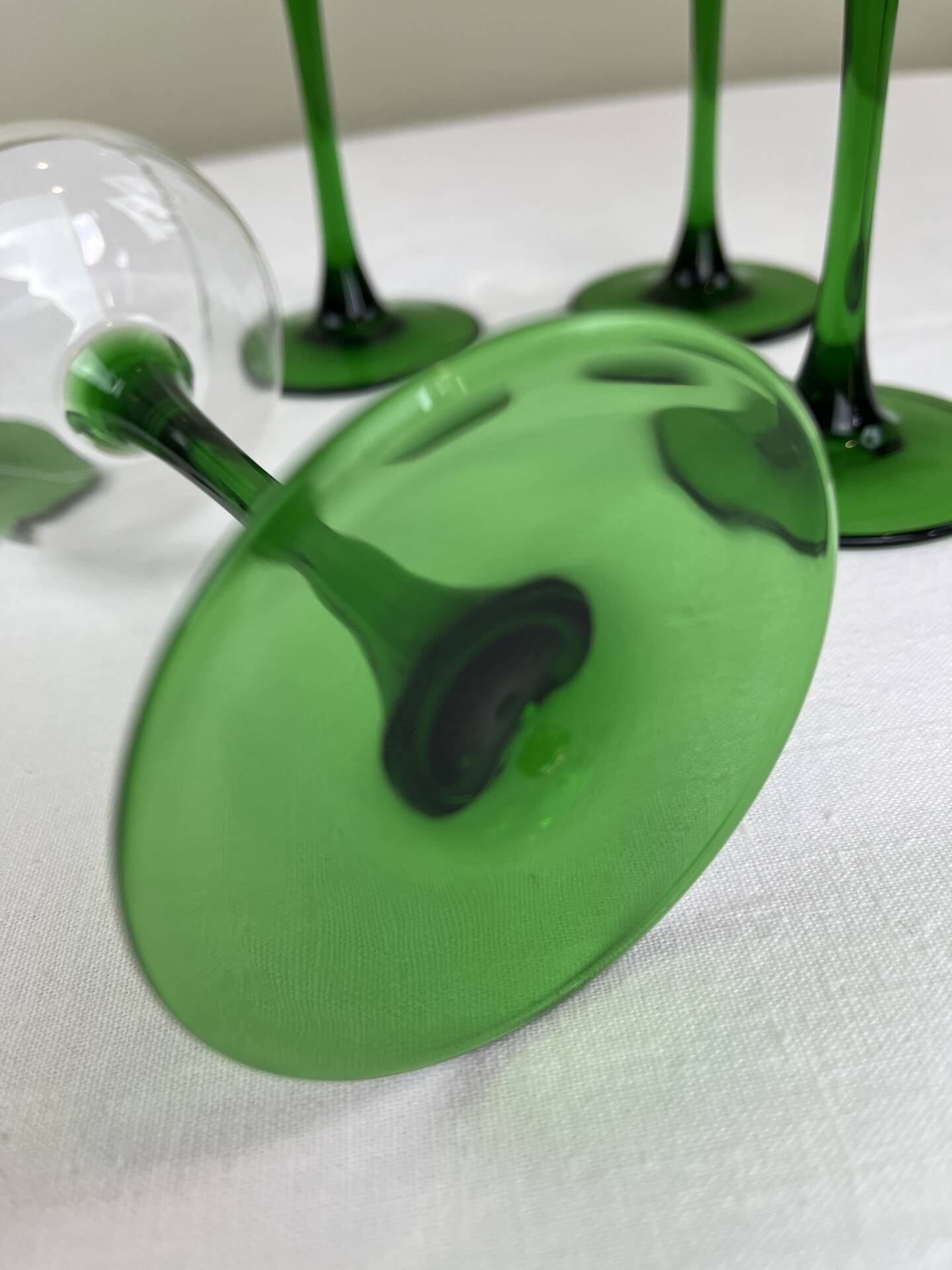 6 verres à pied vert Luminarc 