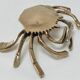 Vintage solid brass crab