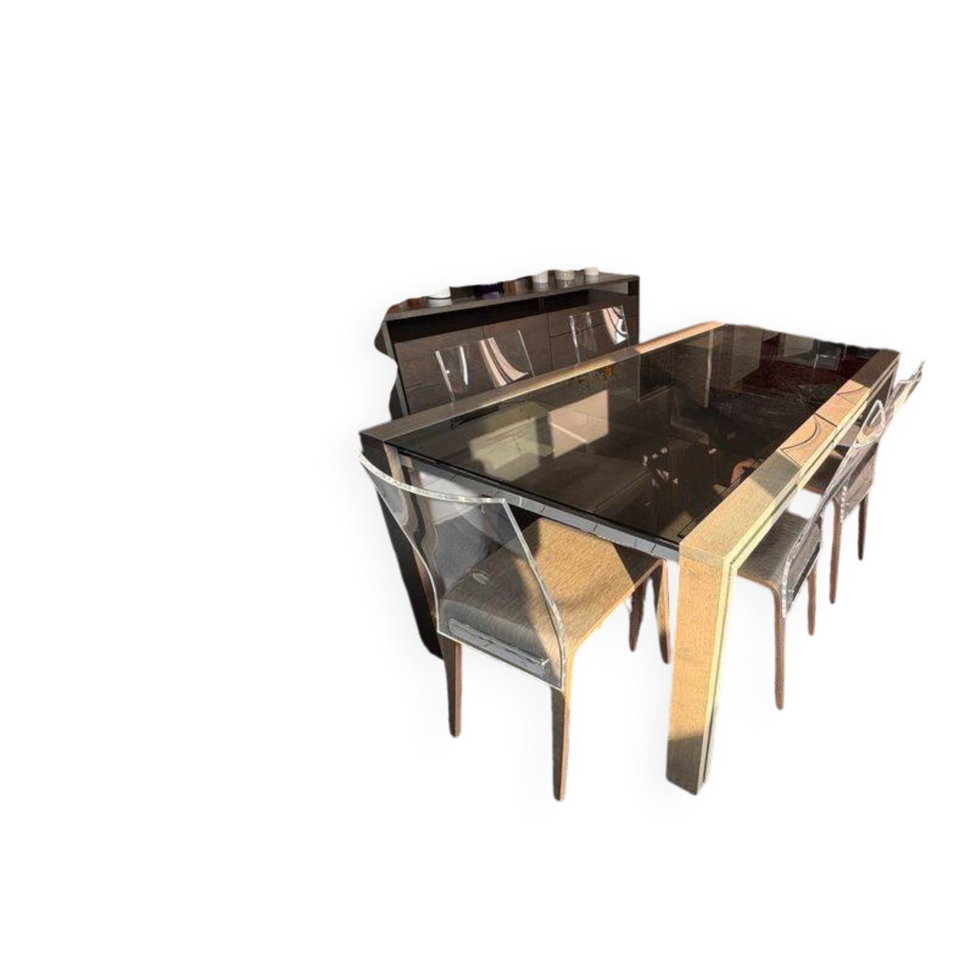 Table et 6 chaises Roche bobois Glassbox