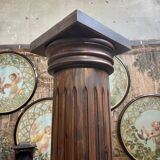 Louis XVI style column in carved wood from the late 19th century, 2.27 metres in height.