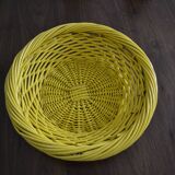 yellow trash can