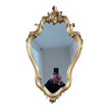 Rocaille mirror in gilded wood