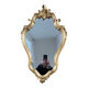 Miroir rocaille en bois doré