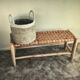 Banc bois et cuir