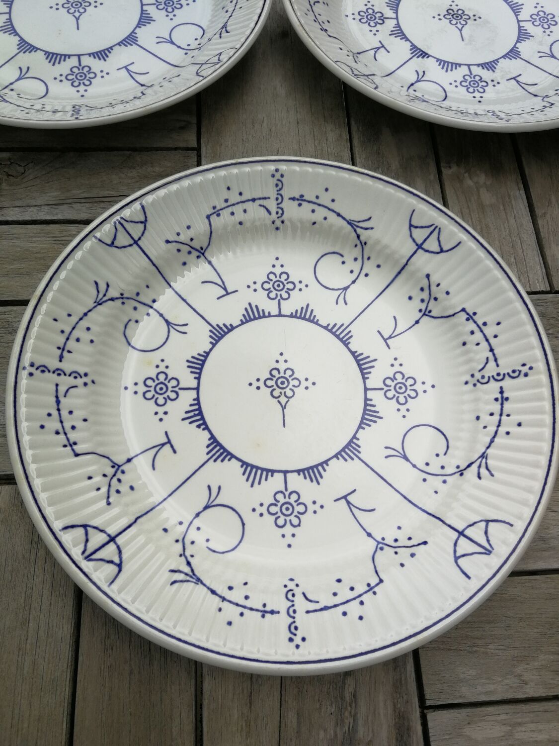 Set of 9 flat plates Copenhagen from Royal Boch
