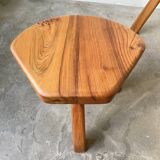 Flower coffee table set with elm tripod stools