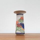 Vintage German ceramic vase Postmodern Alta Mira series by Gilbert Portanier for Rosenthal, 1980s.