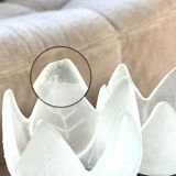 3 glass and brass candle holders