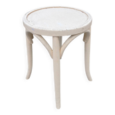 Curved wooden bistro stool