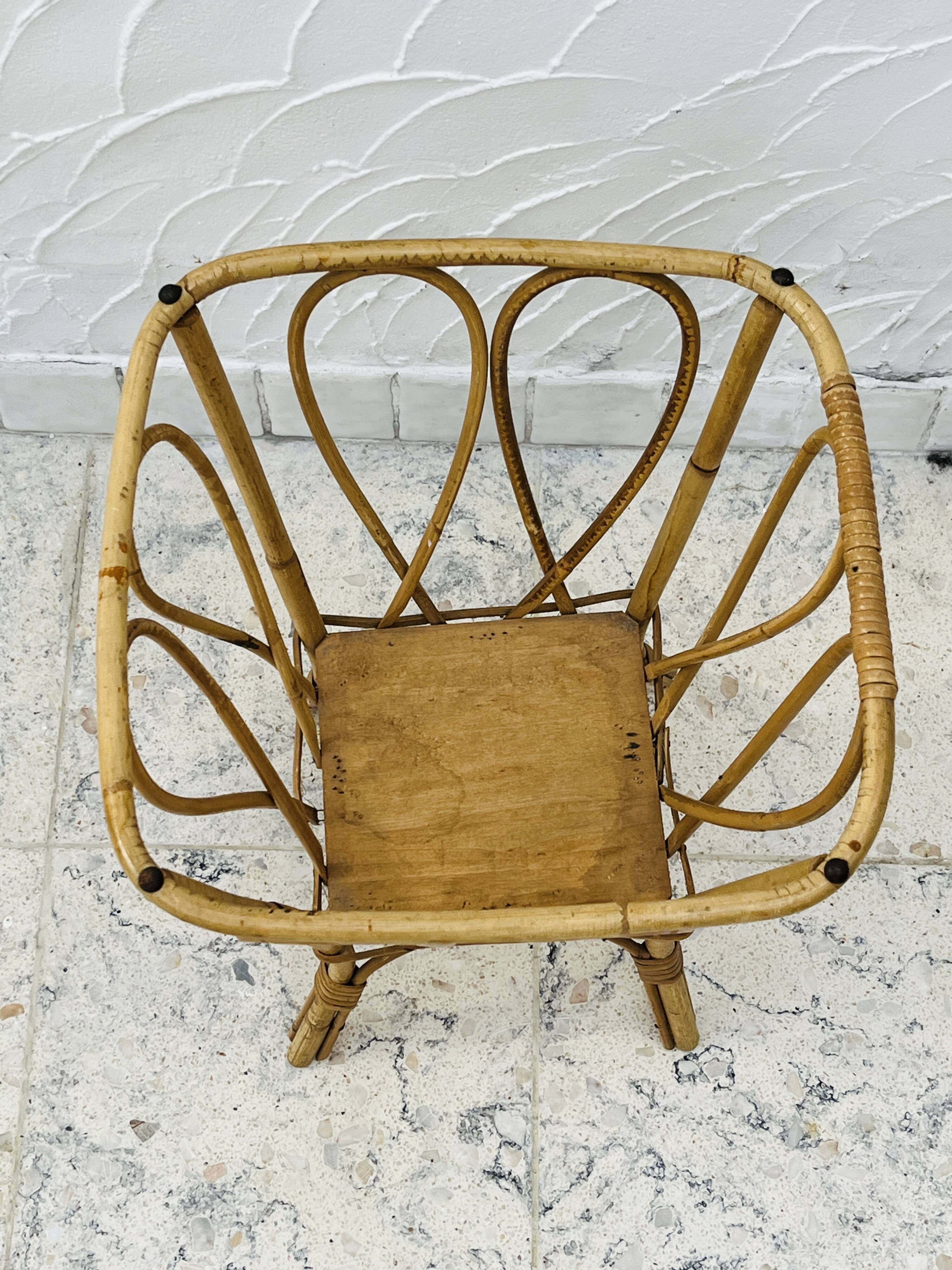 Vintage bamboo plant stand