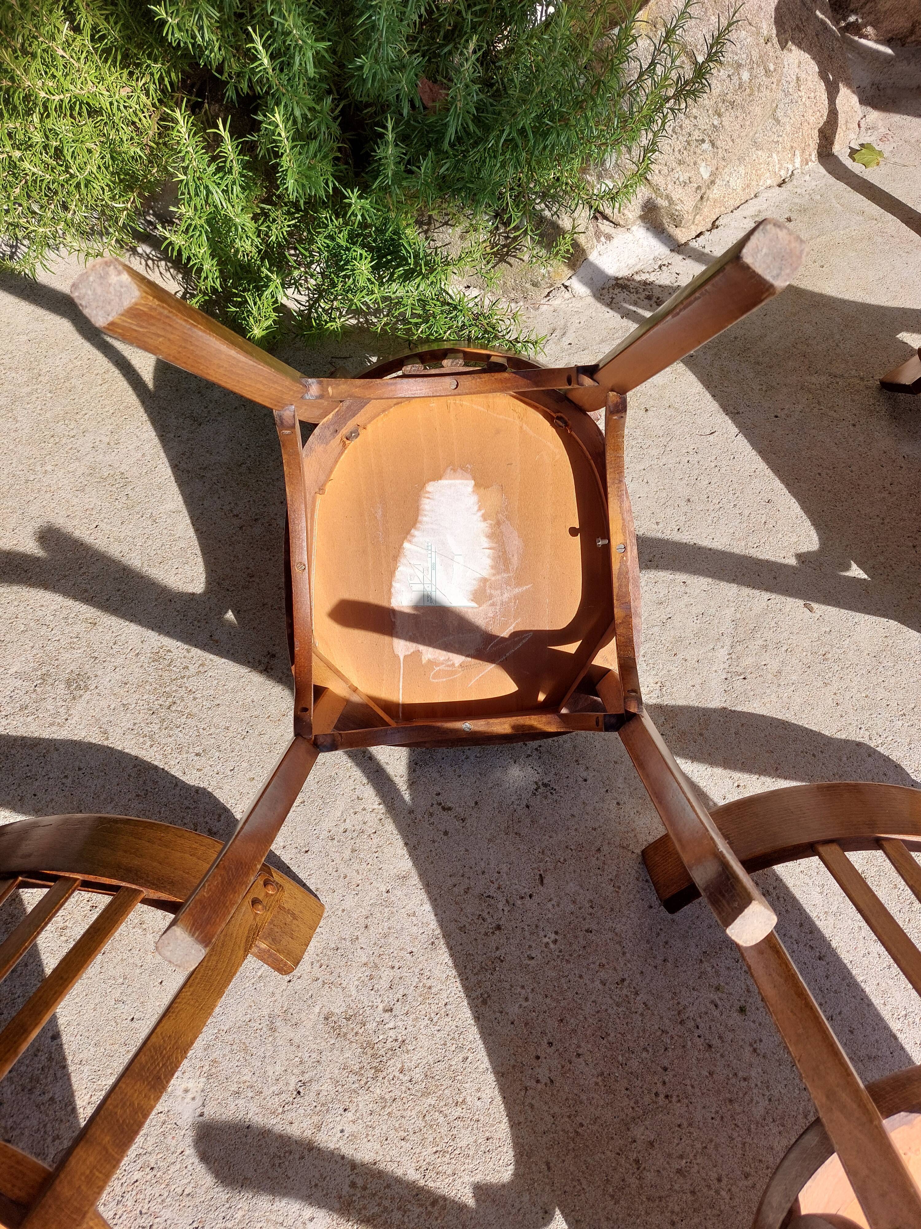 5 vintage Baumann bistro chairs