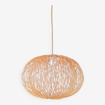 Scandinavian wicker pendant light