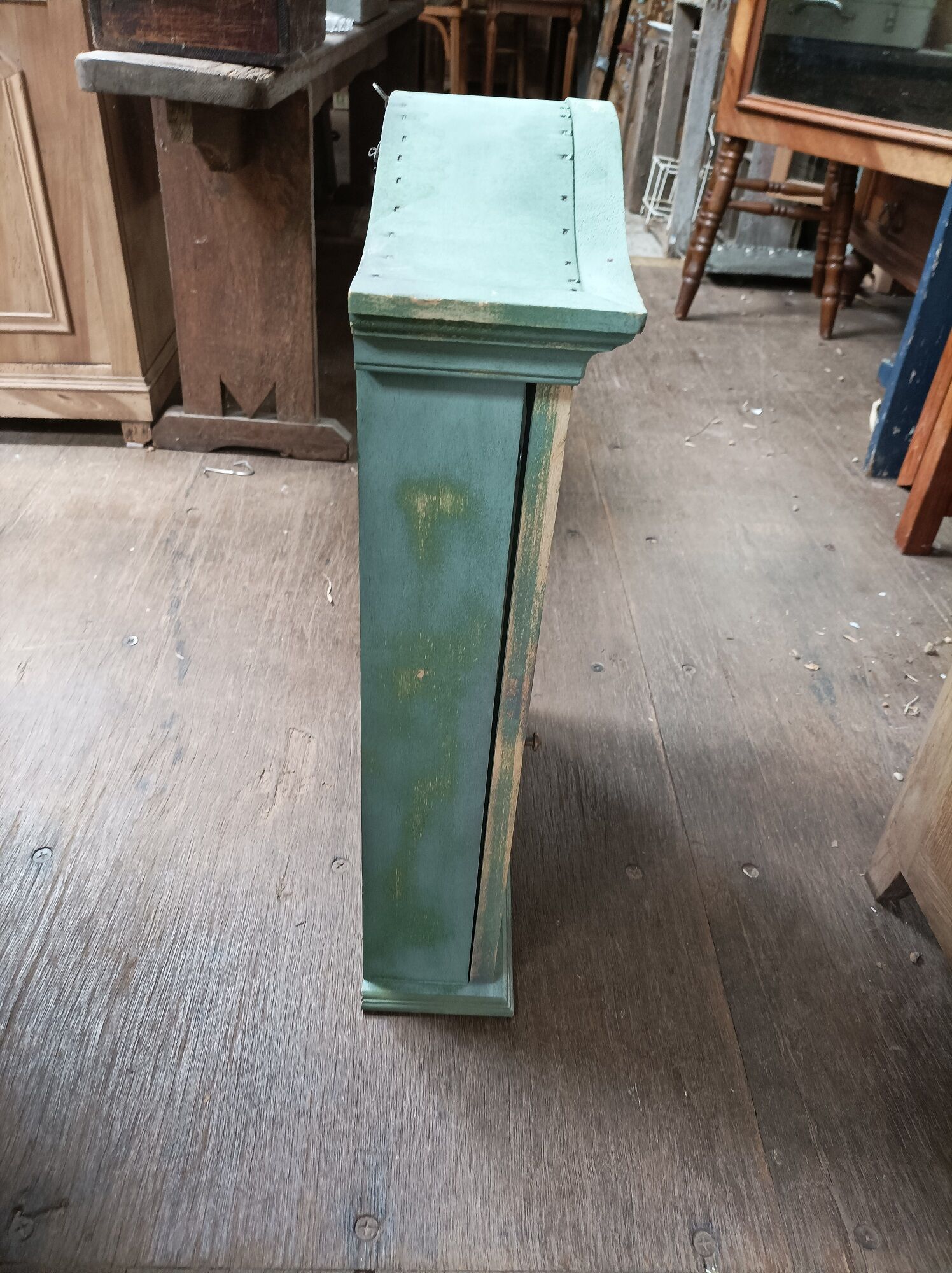 Cabinet showcase collection wood patinated paint