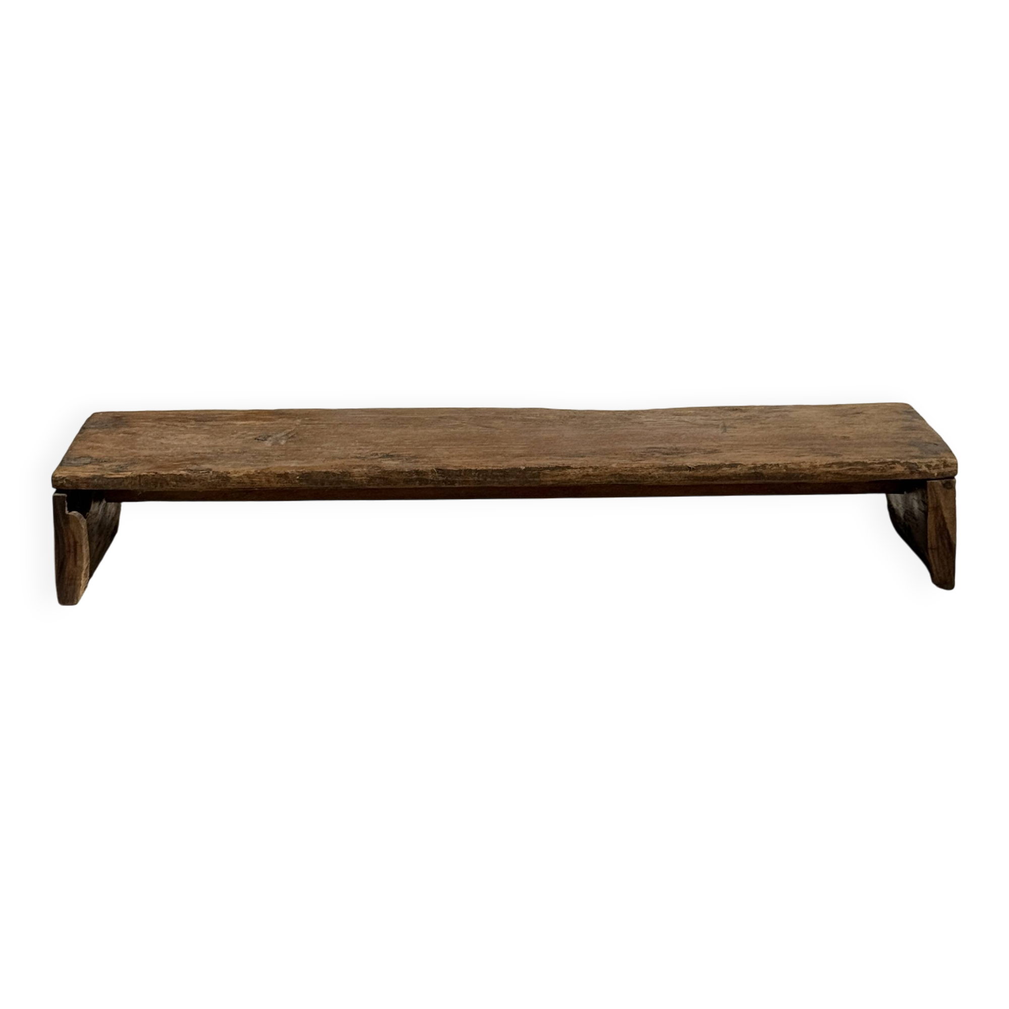 Petit banc en teck ancien bas indonésien ancien H10 L62 l14