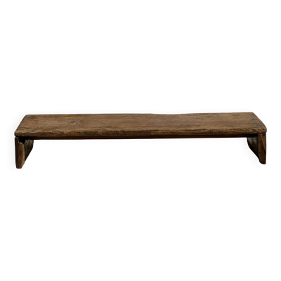Petit banc en teck ancien bas indonésien ancien H10 L62 l14