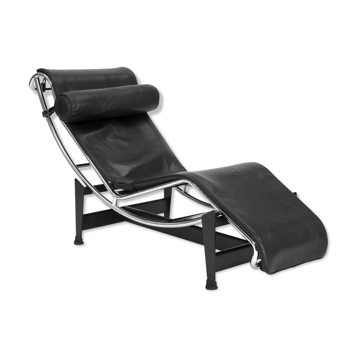 Le Corbusier black leather LC4 armchair - Cassina - Vintage