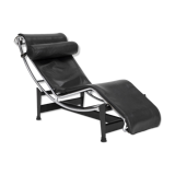 Le Corbusier black leather LC4 armchair - Cassina - Vintage